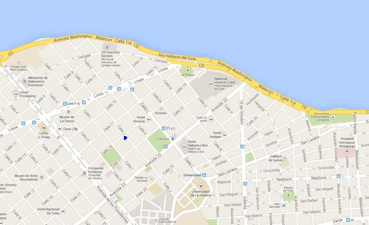 vedado નકશો